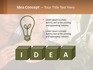 Man And Woman With Flowers PowerPoint Template