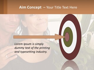Man And Woman With Flowers PowerPoint Template