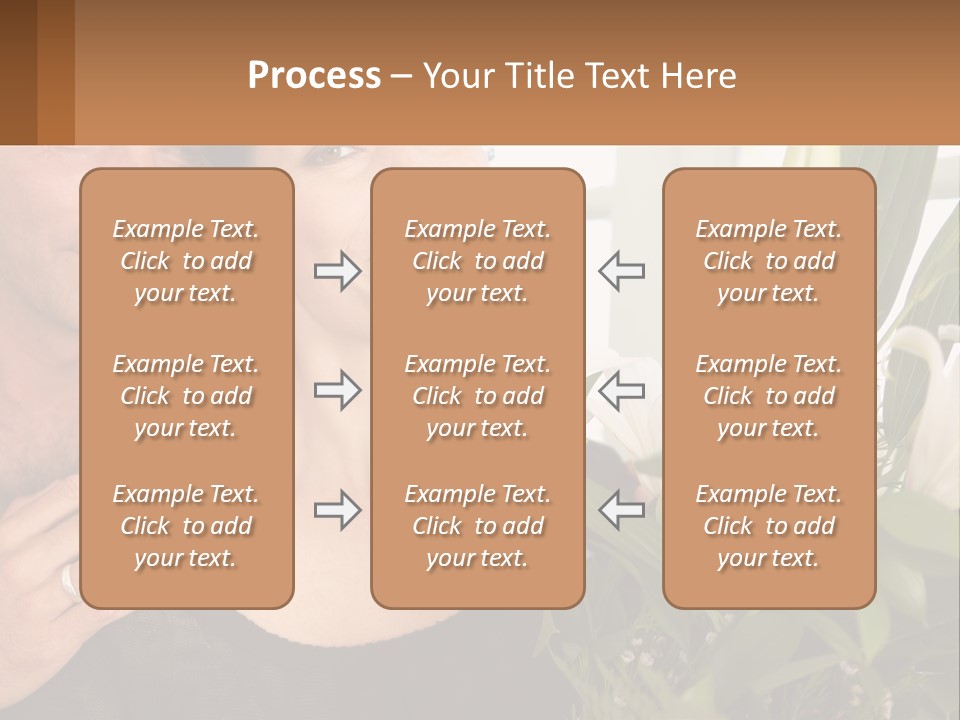 Man And Woman With Flowers PowerPoint Template
