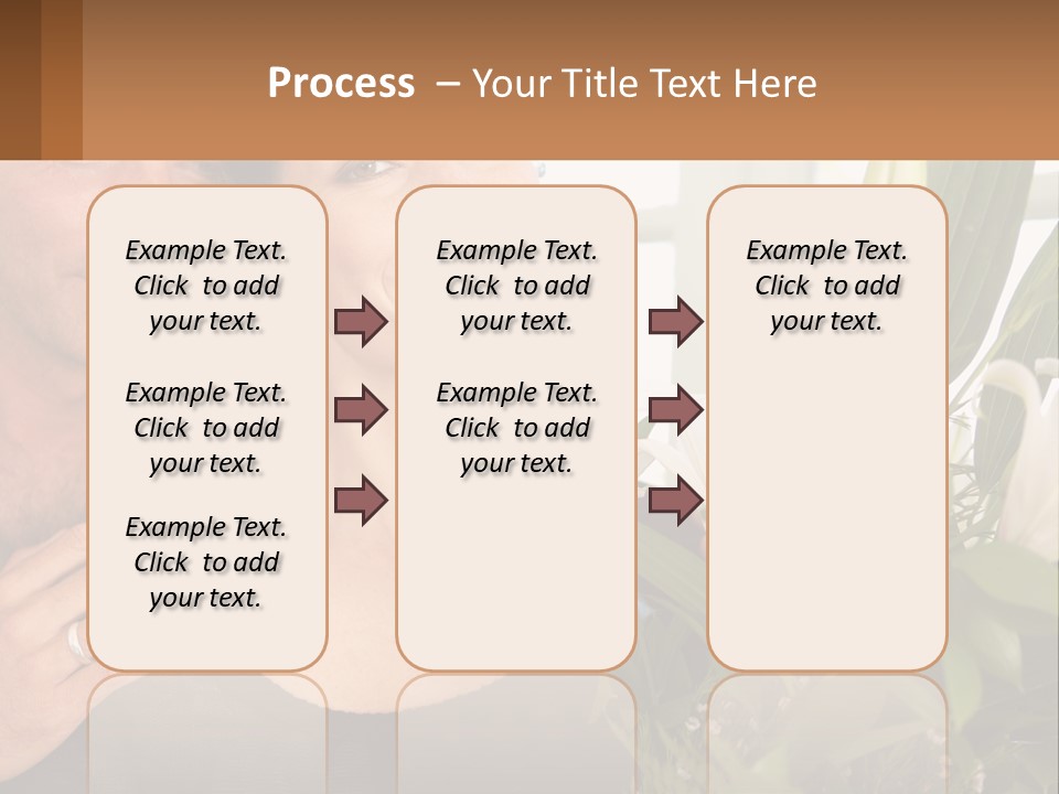 Man And Woman With Flowers PowerPoint Template