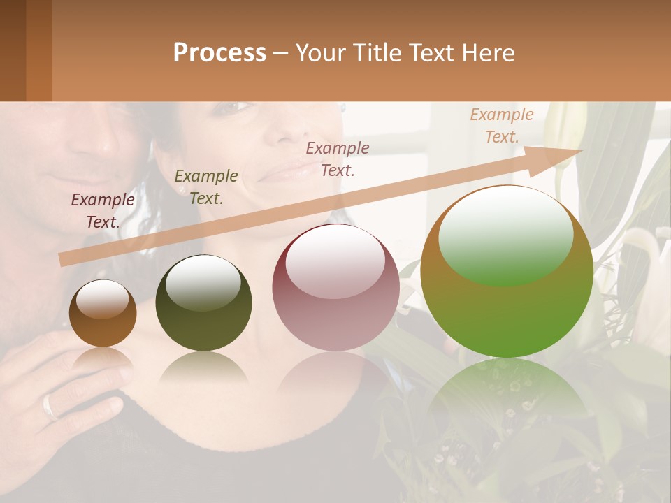 Man And Woman With Flowers PowerPoint Template