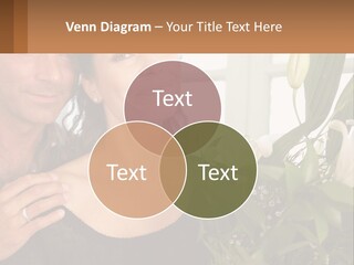 Man And Woman With Flowers PowerPoint Template