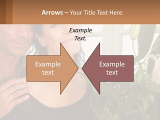 Man And Woman With Flowers PowerPoint Template