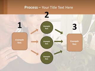 Man And Woman With Flowers PowerPoint Template