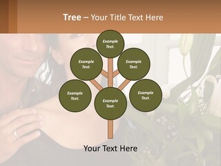 Man And Woman With Flowers PowerPoint Template