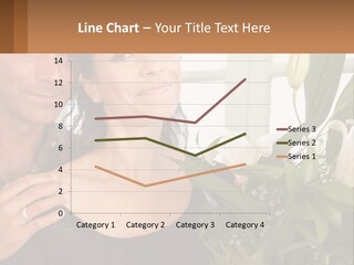 Man And Woman With Flowers PowerPoint Template