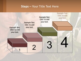 Man And Woman With Flowers PowerPoint Template