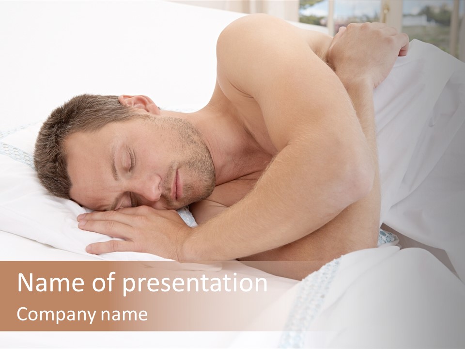 Sleeping Man PowerPoint Template