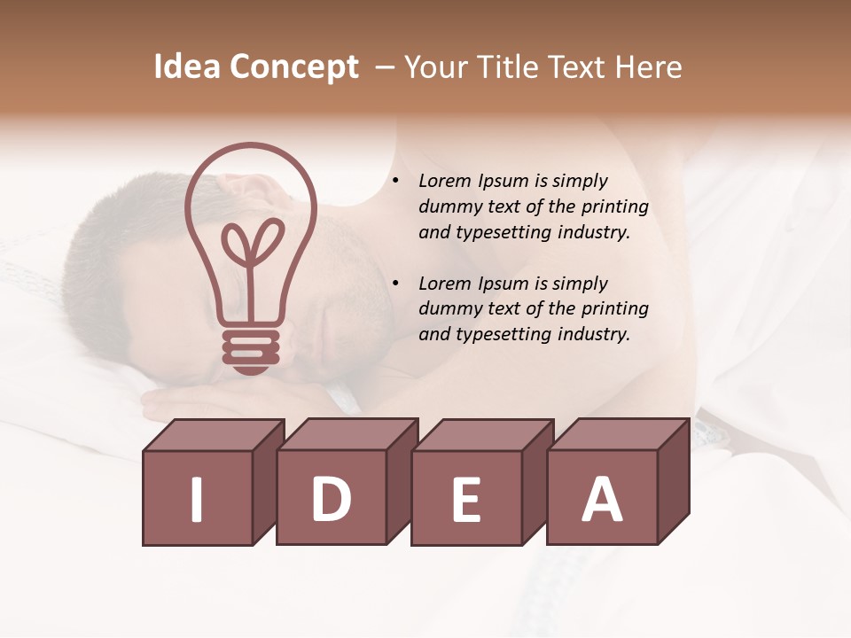 Sleeping Man PowerPoint Template