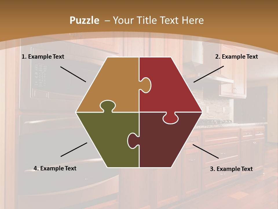 Kitchen Interior Made Of Wood PowerPoint Template