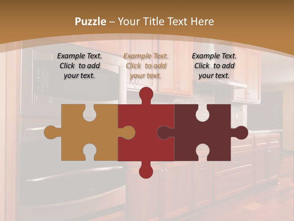 Kitchen Interior Made Of Wood PowerPoint Template