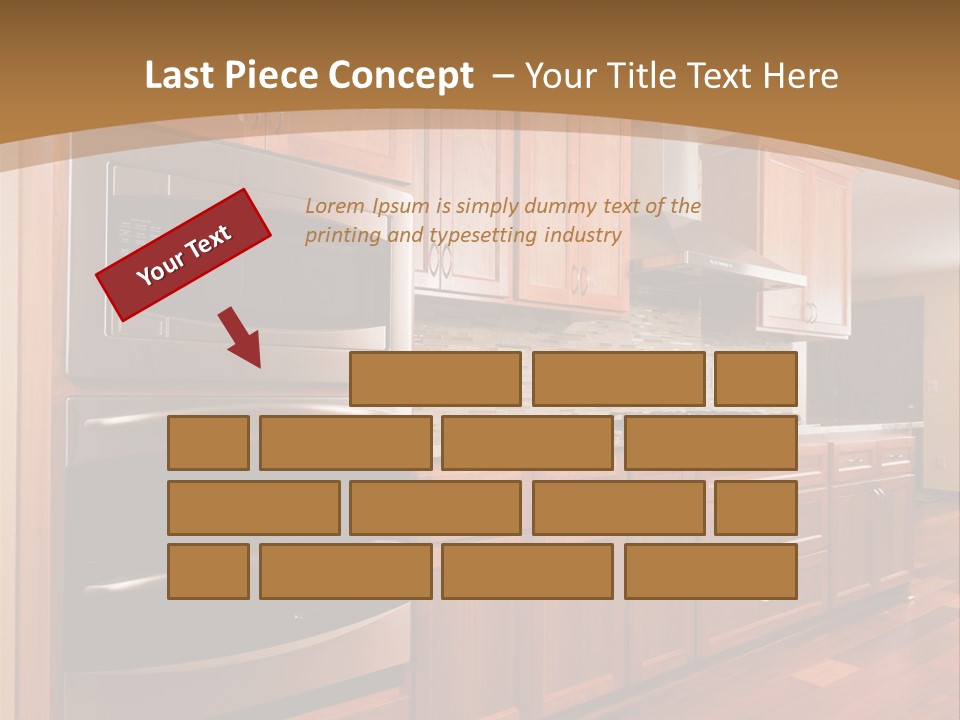 Kitchen Interior Made Of Wood PowerPoint Template