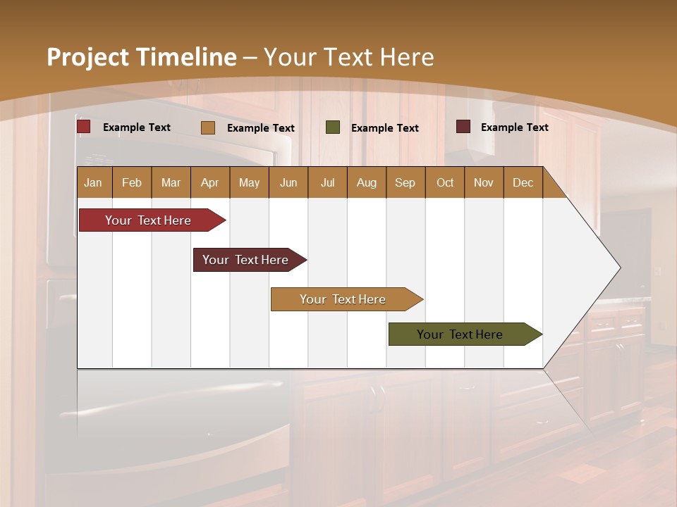 Kitchen Interior Made Of Wood PowerPoint Template