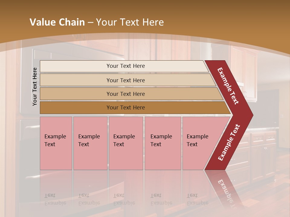 Kitchen Interior Made Of Wood PowerPoint Template
