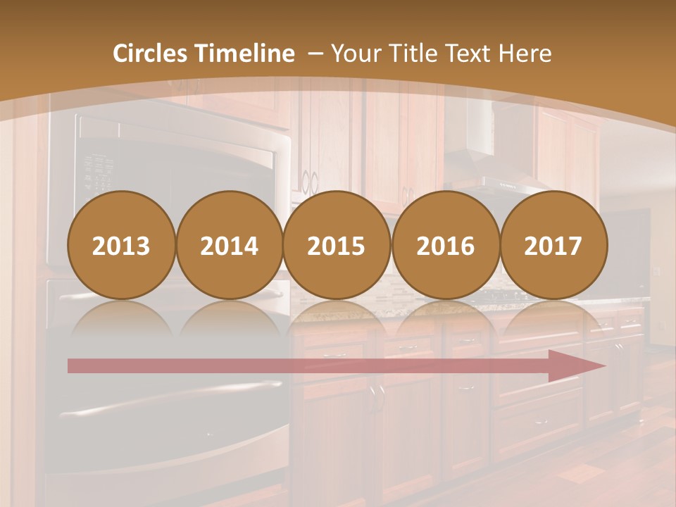 Kitchen Interior Made Of Wood PowerPoint Template