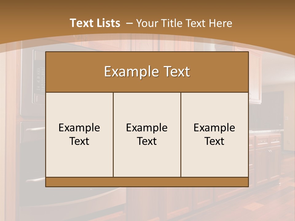 Kitchen Interior Made Of Wood PowerPoint Template