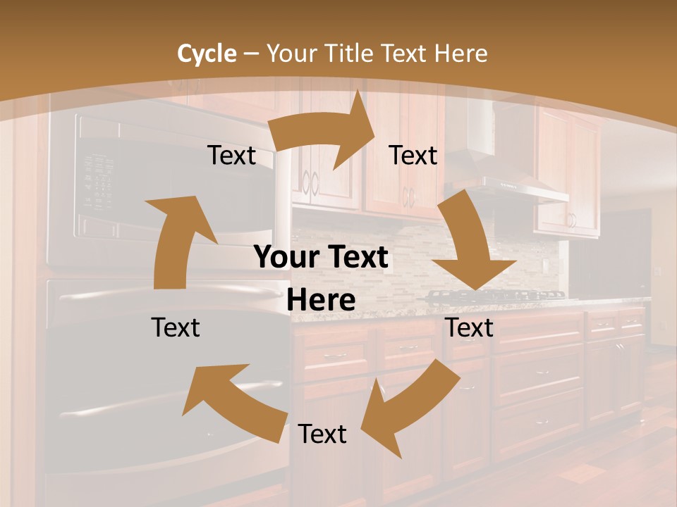 Kitchen Interior Made Of Wood PowerPoint Template