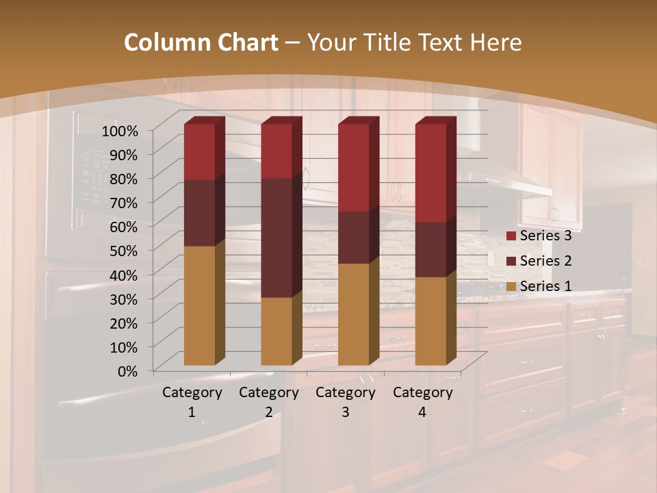 Kitchen Interior Made Of Wood PowerPoint Template