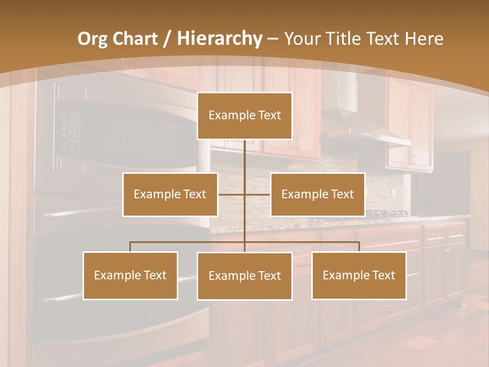 Kitchen Interior Made Of Wood PowerPoint Template
