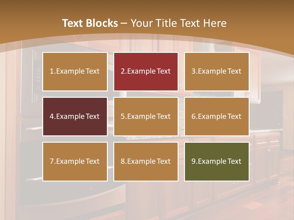 Kitchen Interior Made Of Wood PowerPoint Template