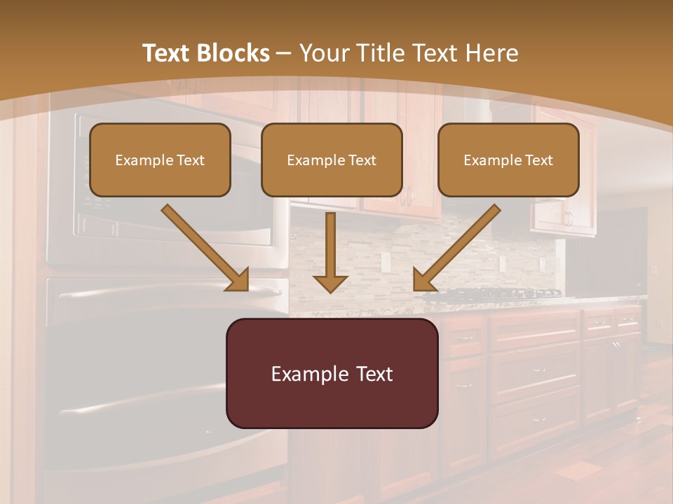 Kitchen Interior Made Of Wood PowerPoint Template