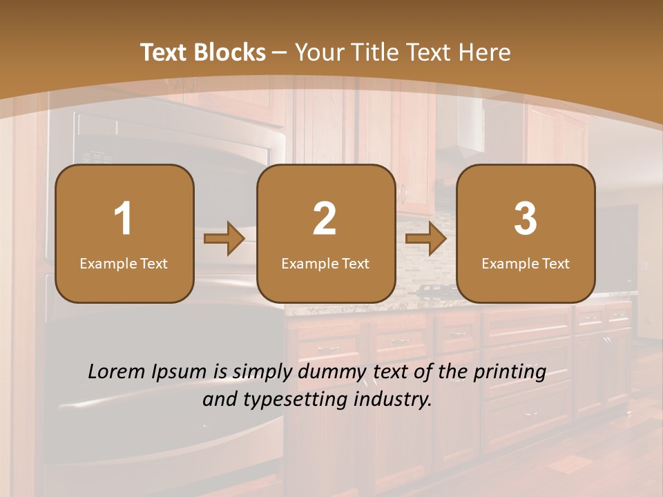 Kitchen Interior Made Of Wood PowerPoint Template