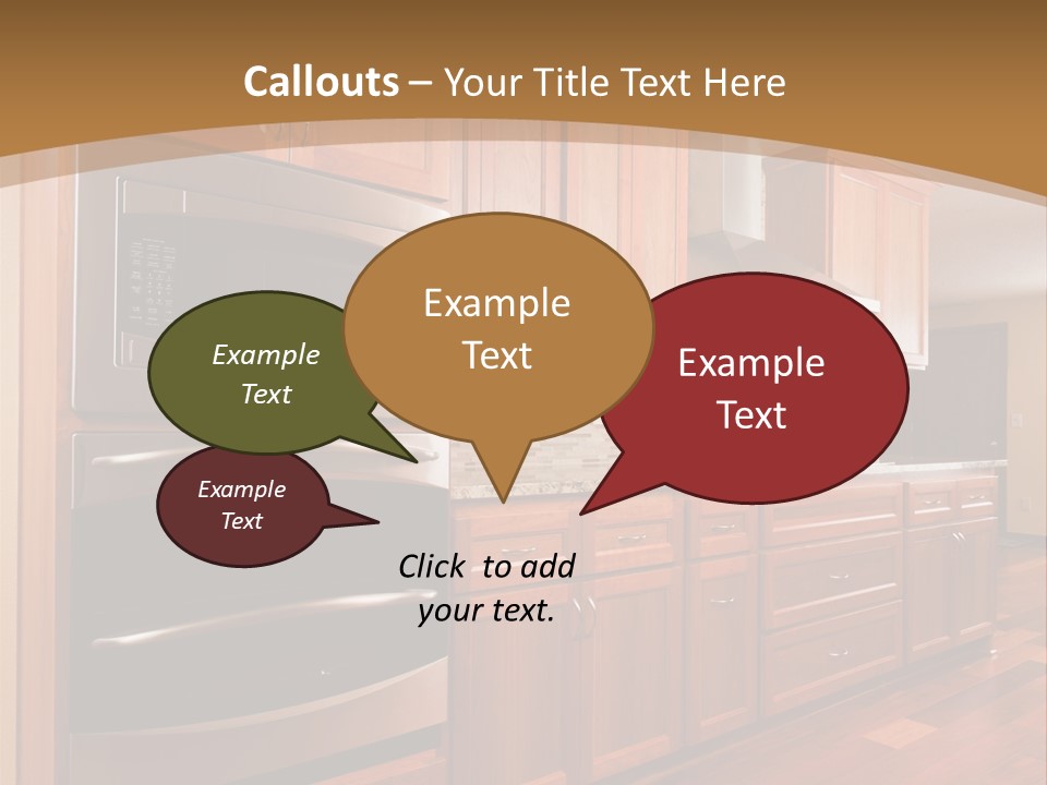 Kitchen Interior Made Of Wood PowerPoint Template