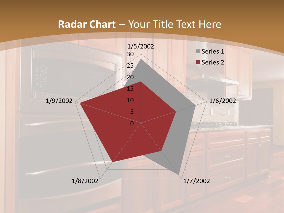 Kitchen Interior Made Of Wood PowerPoint Template