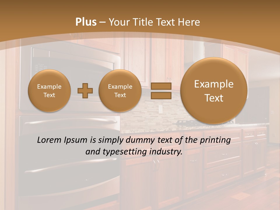 Kitchen Interior Made Of Wood PowerPoint Template