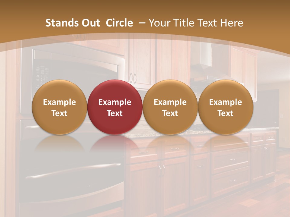 Kitchen Interior Made Of Wood PowerPoint Template