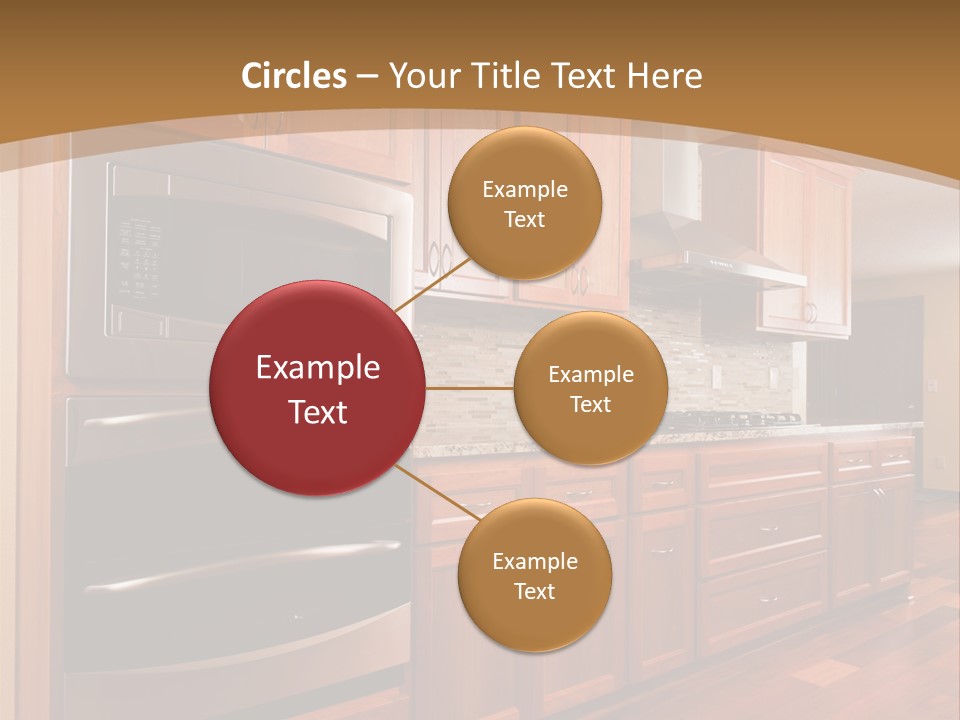 Kitchen Interior Made Of Wood PowerPoint Template