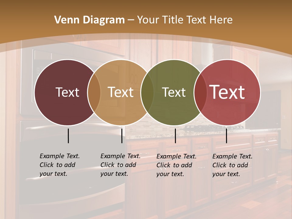 Kitchen Interior Made Of Wood PowerPoint Template
