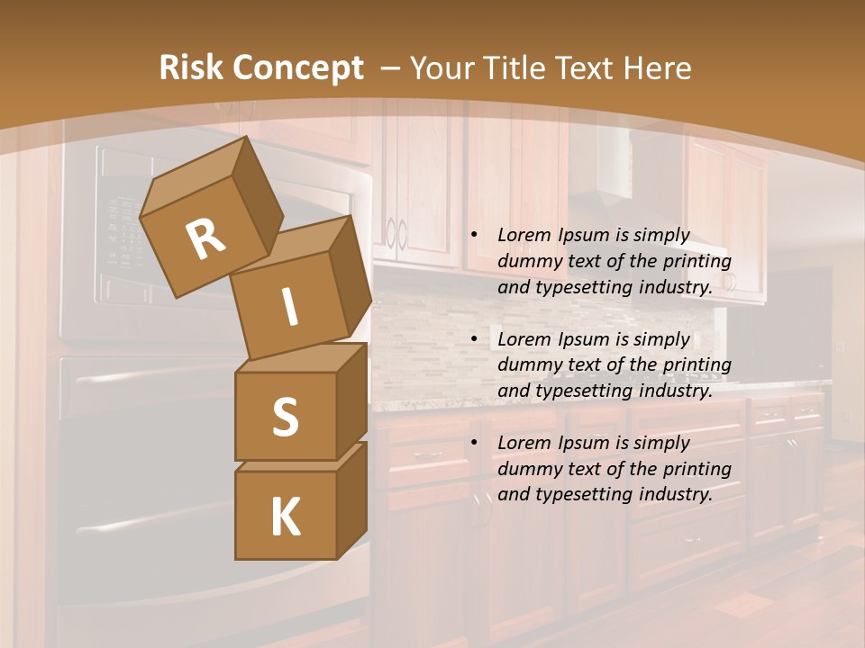 Kitchen Interior Made Of Wood PowerPoint Template