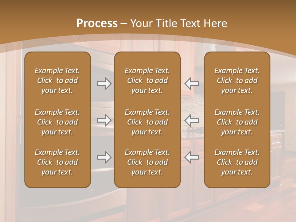 Kitchen Interior Made Of Wood PowerPoint Template