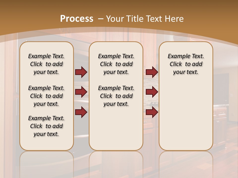 Kitchen Interior Made Of Wood PowerPoint Template