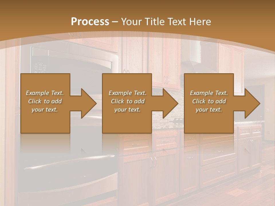 Kitchen Interior Made Of Wood PowerPoint Template