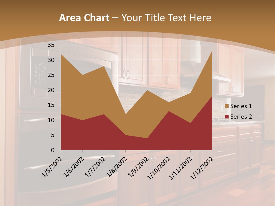 Kitchen Interior Made Of Wood PowerPoint Template