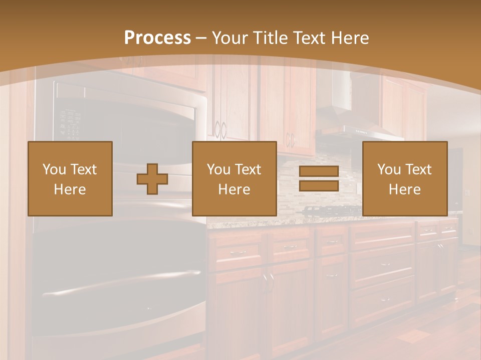 Kitchen Interior Made Of Wood PowerPoint Template