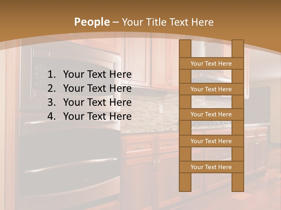 Kitchen Interior Made Of Wood PowerPoint Template