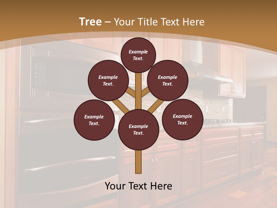 Kitchen Interior Made Of Wood PowerPoint Template