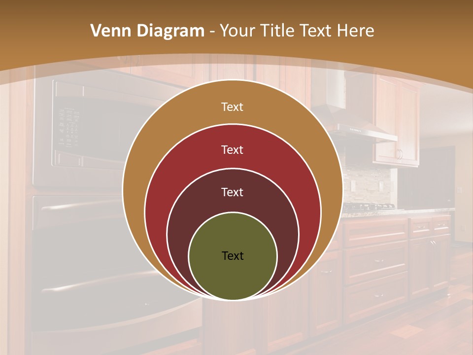 Kitchen Interior Made Of Wood PowerPoint Template