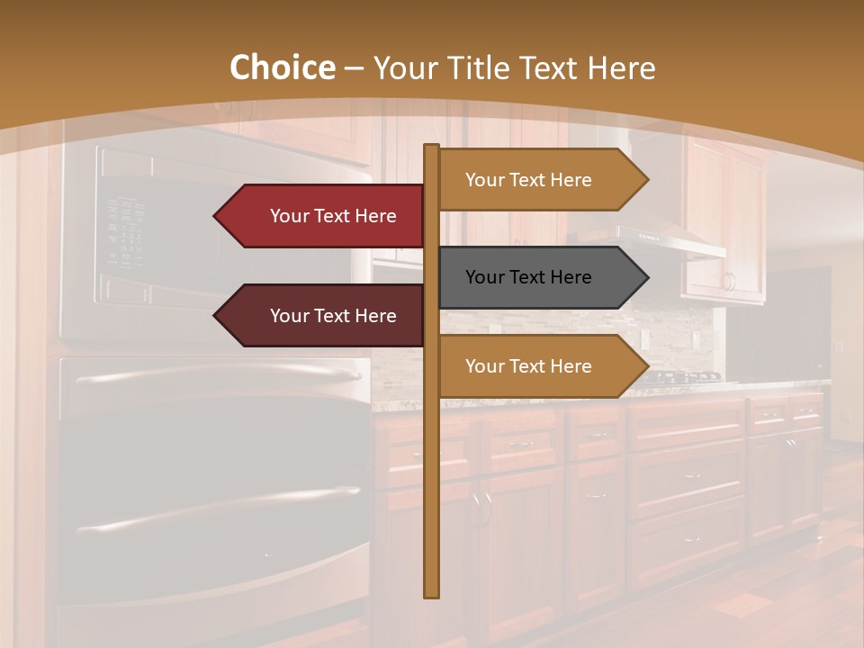 Kitchen Interior Made Of Wood PowerPoint Template