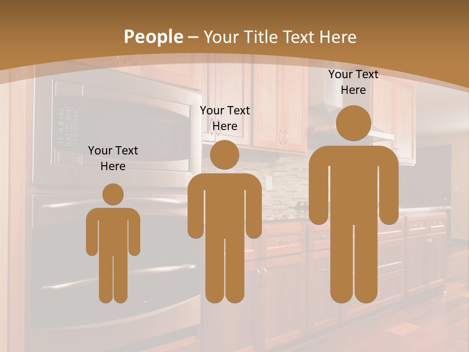 Kitchen Interior Made Of Wood PowerPoint Template