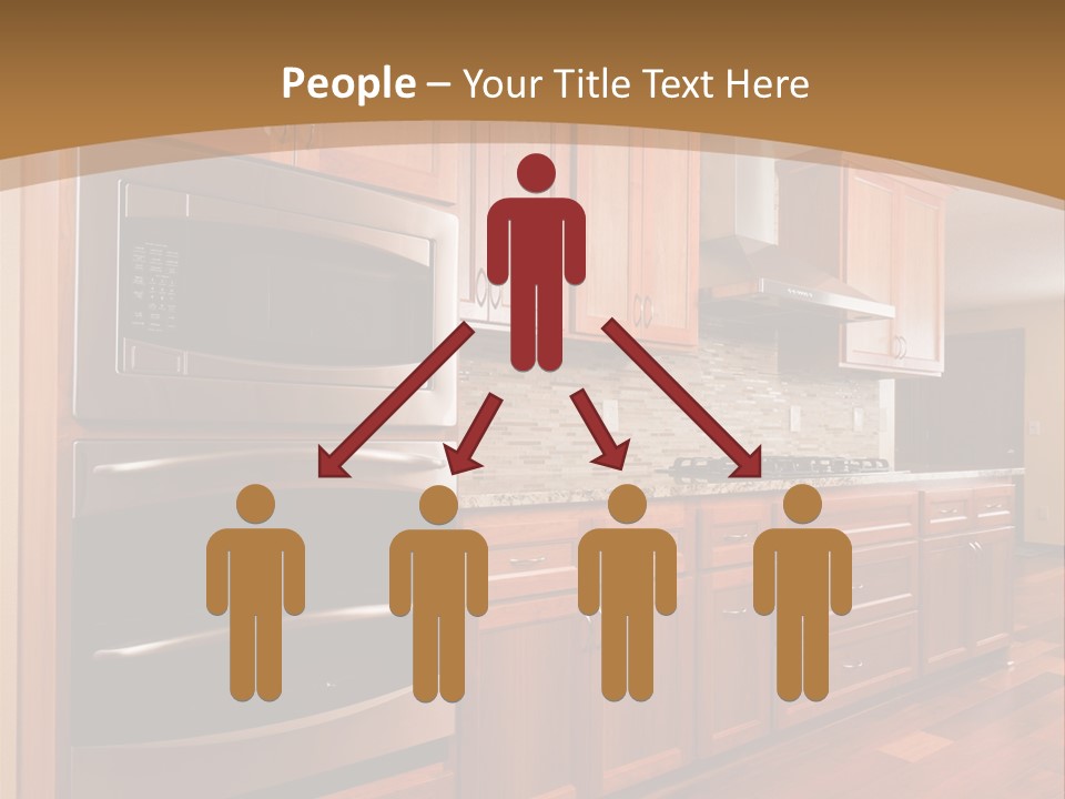 Kitchen Interior Made Of Wood PowerPoint Template