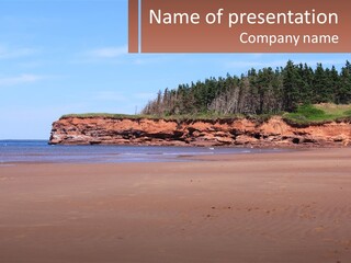 Sally's Beach Prince Edward Island, Canada PowerPoint Template
