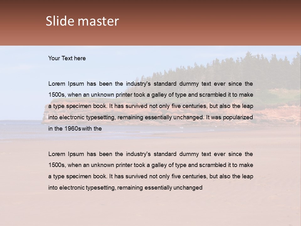 Sally's Beach Prince Edward Island, Canada PowerPoint Template