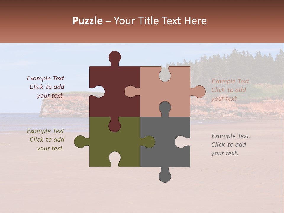 Sally's Beach Prince Edward Island, Canada PowerPoint Template