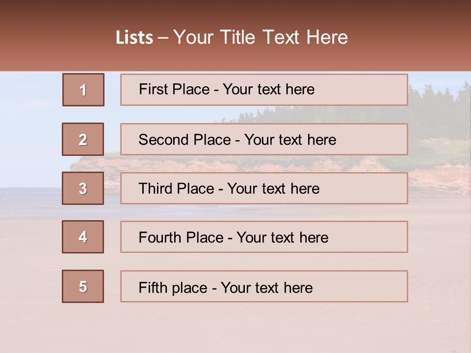 Sally's Beach Prince Edward Island, Canada PowerPoint Template
