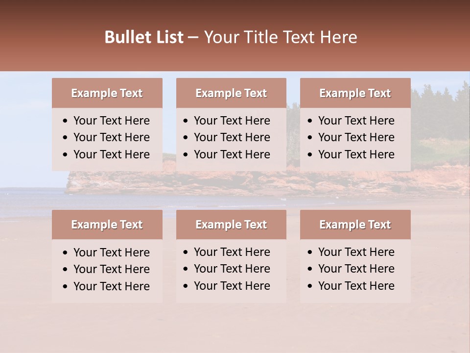 Sally's Beach Prince Edward Island, Canada PowerPoint Template