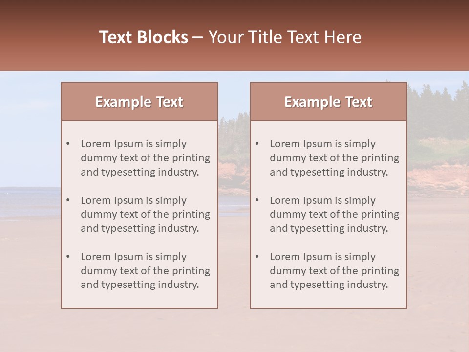Sally's Beach Prince Edward Island, Canada PowerPoint Template